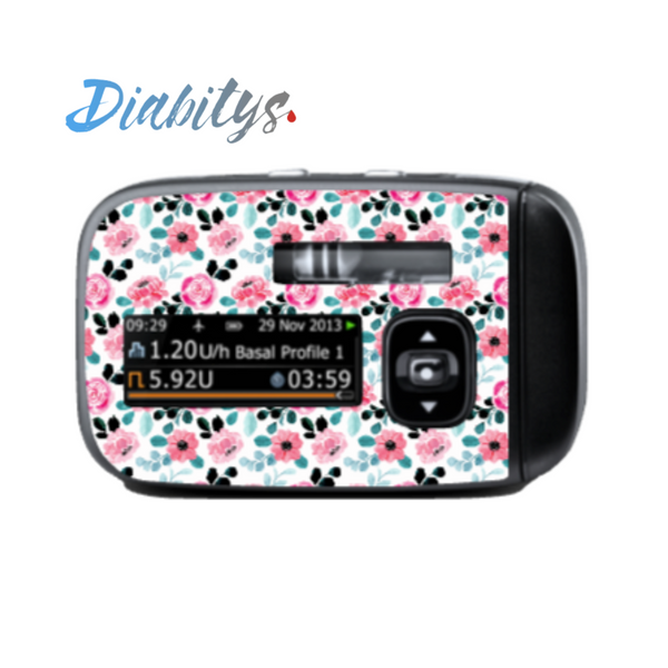 Insight Insulin Pump Sticker - Pink Rose