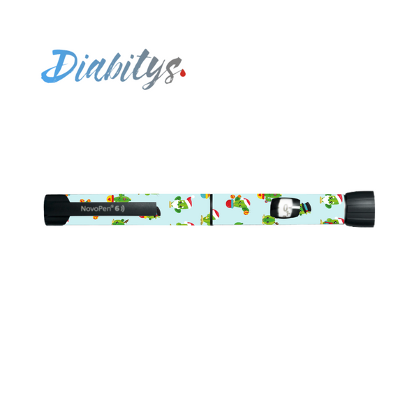 Novopen Insulin Pen Sticker - Christmas Cactus Blue