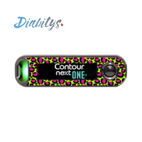 Contour Next One Glucose Meter Sticker - Neon Safari Green