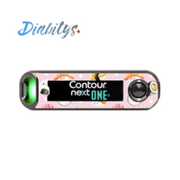 Contour Next One Glucose Meter Sticker - Sushi Pink