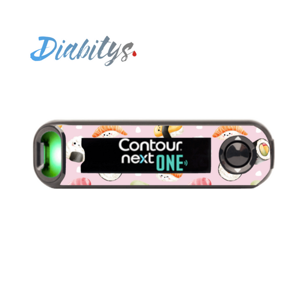 Contour Next One Glucose Meter Sticker - Sushi Pink