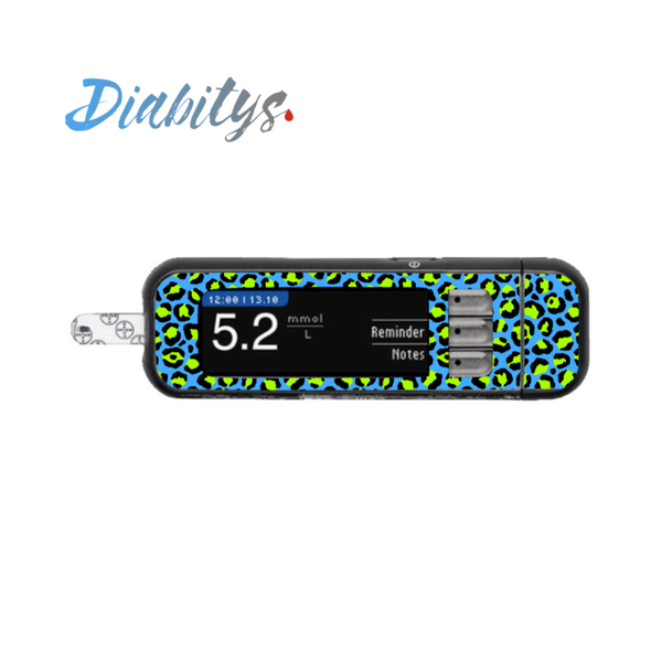 Contour Next USB Glucose Meter Sticker - Neon Safari Blue