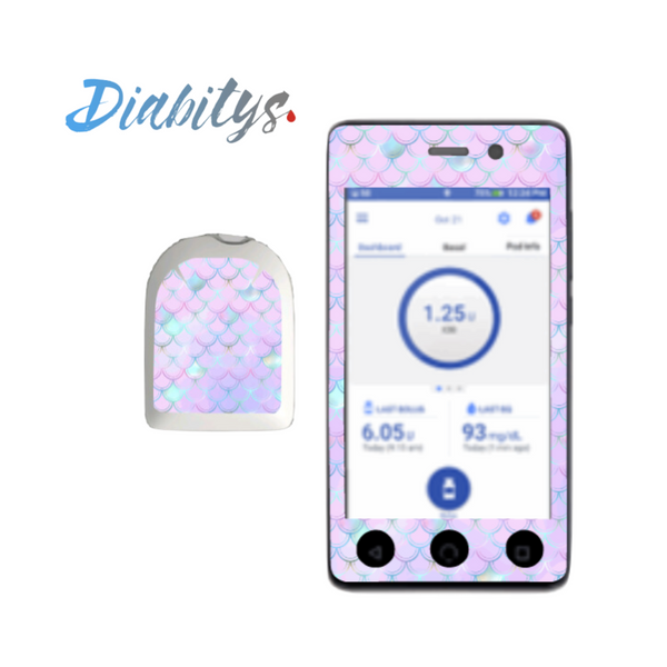 Omnipod Dash PDM Sticker - Purple Mermaid