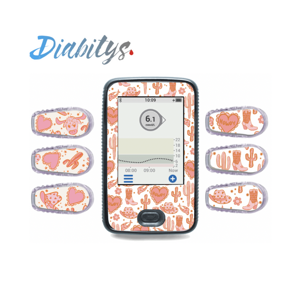 Dexcom G6 Receiver Sticker & Six Transmitter Stickers - Western Lover