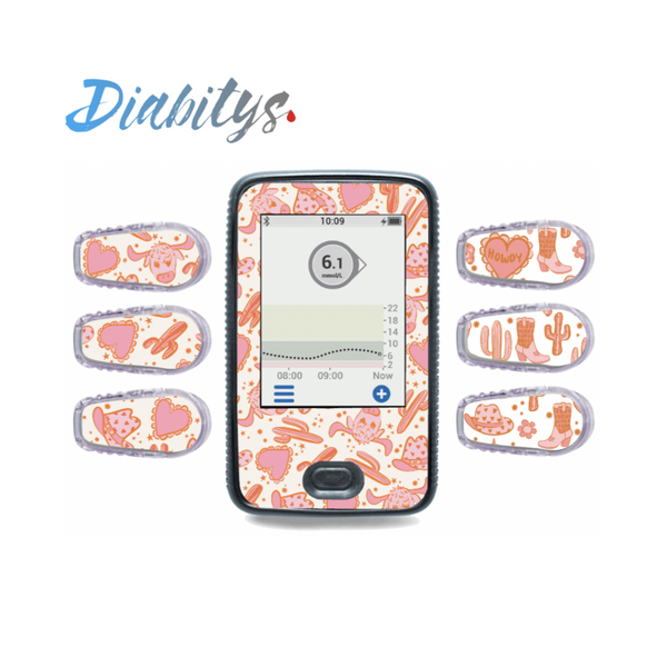 Dexcom G6 Receiver Sticker & Six Transmitter Stickers - Western Love