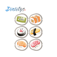 Dexcom G7 CGM 6 Pack of Stickers - Sushi White