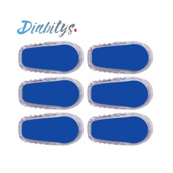 Dexcom G6 Transmitter 6 Pack of Stickers - Brilliant Blue