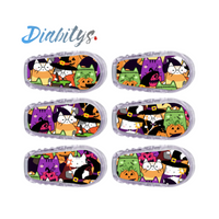 Dexcom G6/ONE Transmitter Stickers - Halloween Kawaii Cats