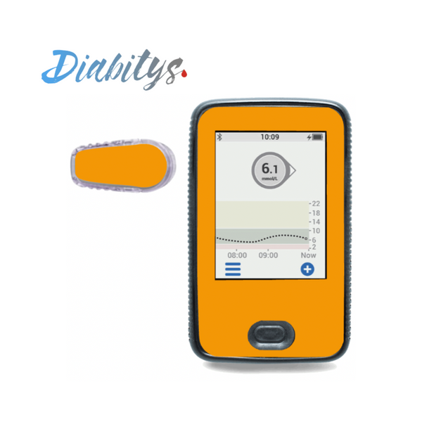 Dexcom G6 Receiver Sticker & 1 Transmitter Sticker - Orange