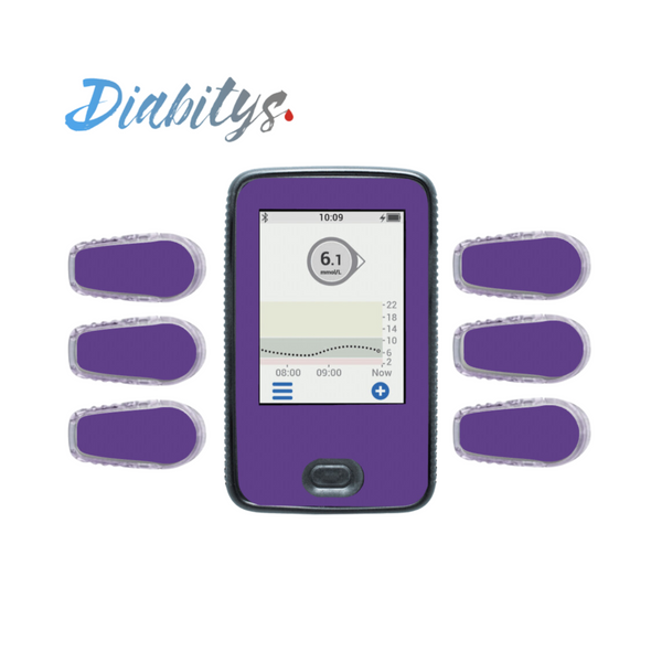 Dexcom G6 Receiver Sticker & Six Transmitter Stickers - Violet