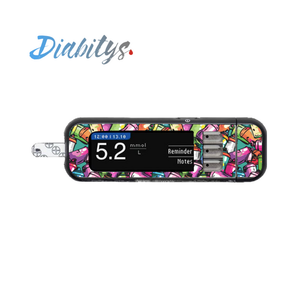 Contour Next USB Glucose Meter Sticker - Graffiti Spraycans