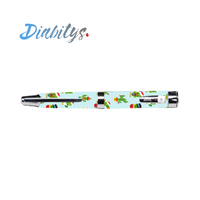 Humapen Luxura Lilly Insulin Pen Sticker - Christmas Cactus Blue