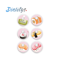 Freestyle Libre 3 Sensor 6 Pack of Stickers - Sushi Pink