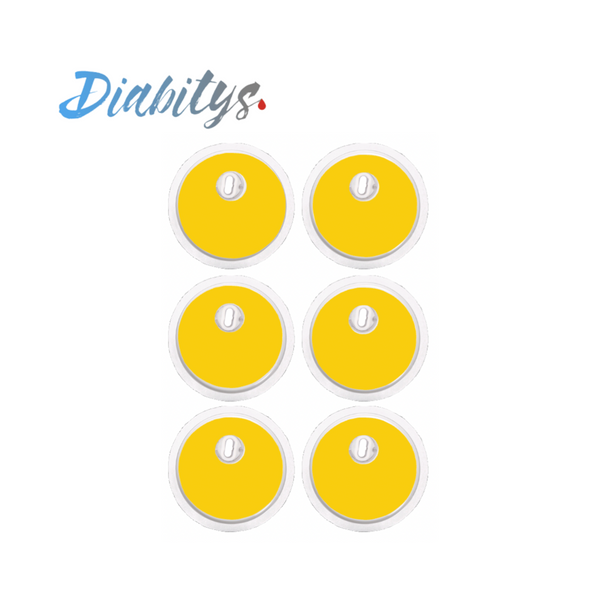 Freestyle Libre 3 Sensor 6 Pack of Stickers - Yellow