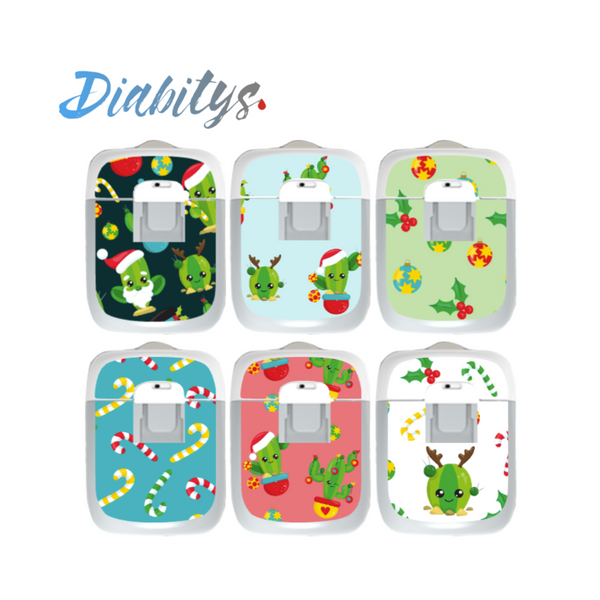 Medtrum Nano Insulin Pump 6 Pack Stickers - Christmas Cactus