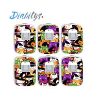 Medtrum Nano Insulin Pump 6 Pack Stickers - Halloween Kawaii Cats