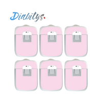 Medtrum Nano Insulin Pump 6 Pack Stickers - Carnation Pink