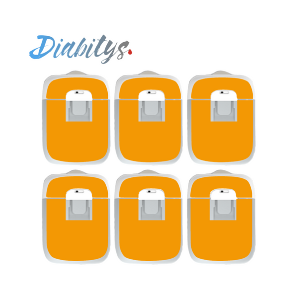 Medtrum Nano Insulin Pump 6 Pack Stickers - Orange