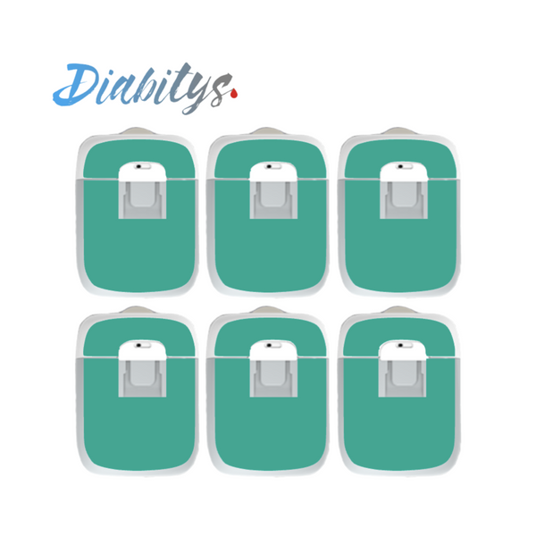 Medtrum Nano Insulin Pump 6 Pack Stickers - Turquoise