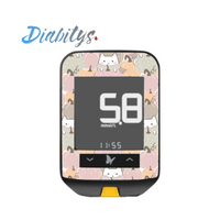 Freestyle Optium Neo Glucose Meter Sticker - Autumn Kawaii Cats