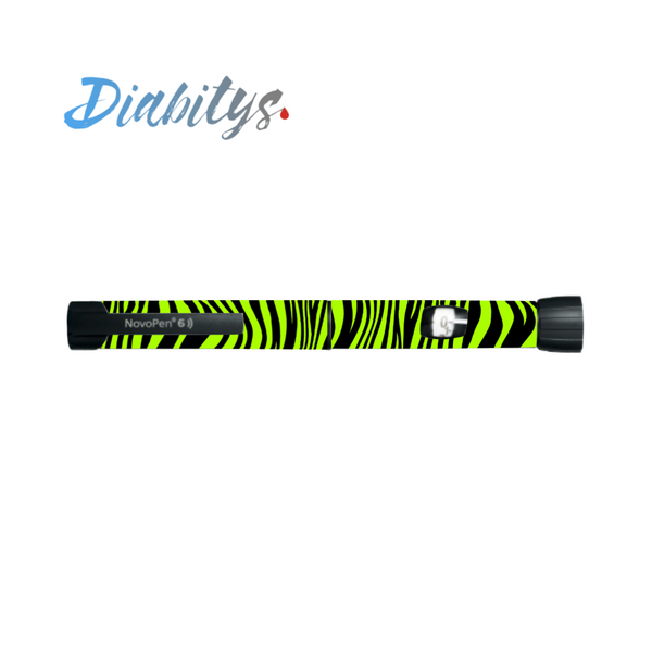 Novopen Insulin Pen Sticker - Neon Safari Black Stripe