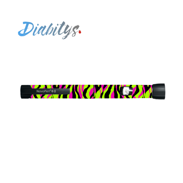 Novopen Insulin Pen Sticker - Neon Safari Multi Stripe