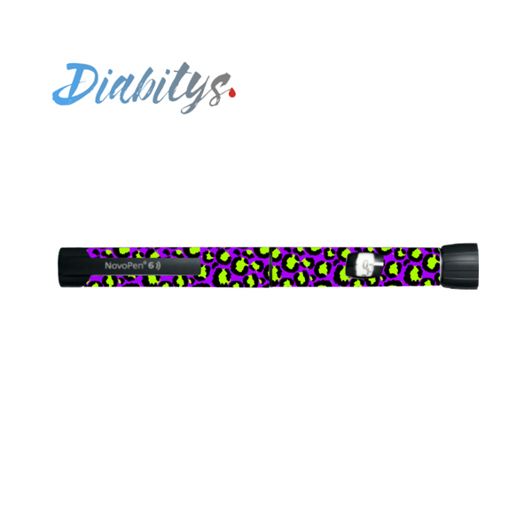 Novopen Insulin Pen Sticker - Neon Safari Purple