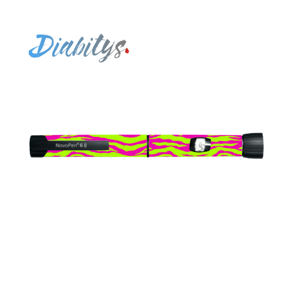 Novopen Insulin Pen Sticker - Neon Safari Stripe