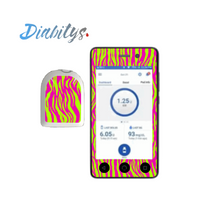 Omnipod Dash PDM Sticker - Neon Safari Stripe