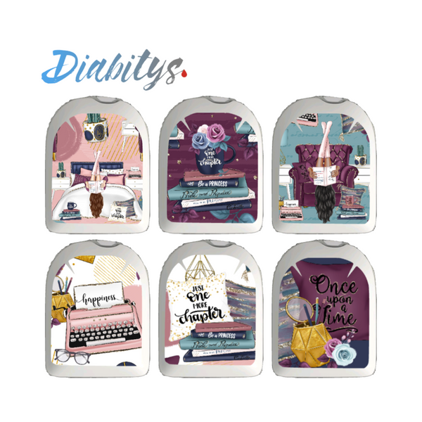 Omnipod Insulin Pump 6 Pack Mini Stickers - Booklover