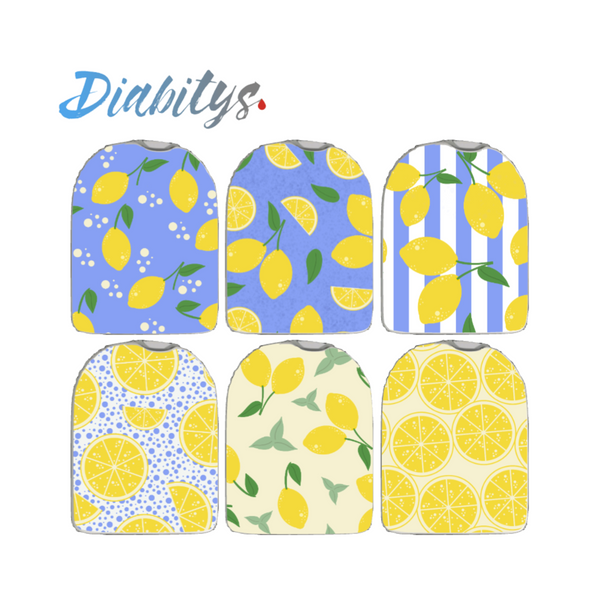 Omnipod Insulin Pump 6 Pack Wrap Stickers - Lemons