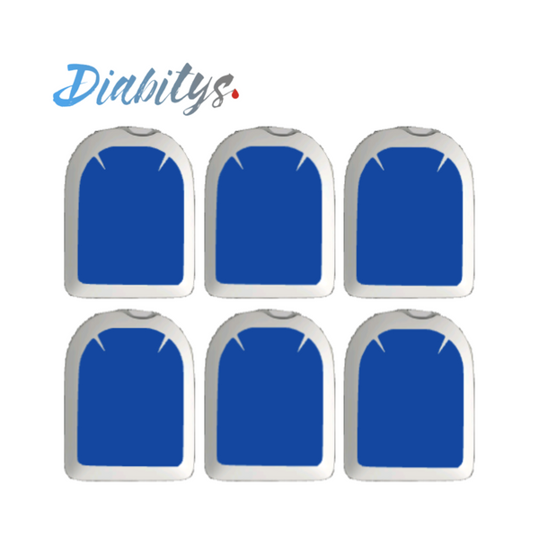 Omnipod Insulin Pump 6 Pack Mini Stickers - Brilliant Blue