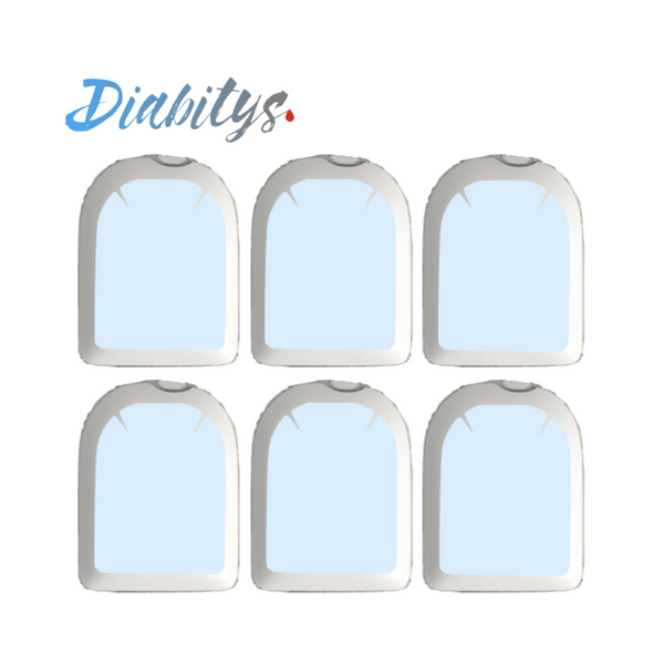 Omnipod Insulin Pump 6 Pack Mini Stickers - Powder Blue