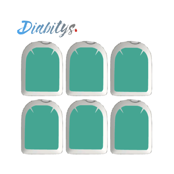 Omnipod Insulin Pump 6 Pack Mini Stickers - Turquoise