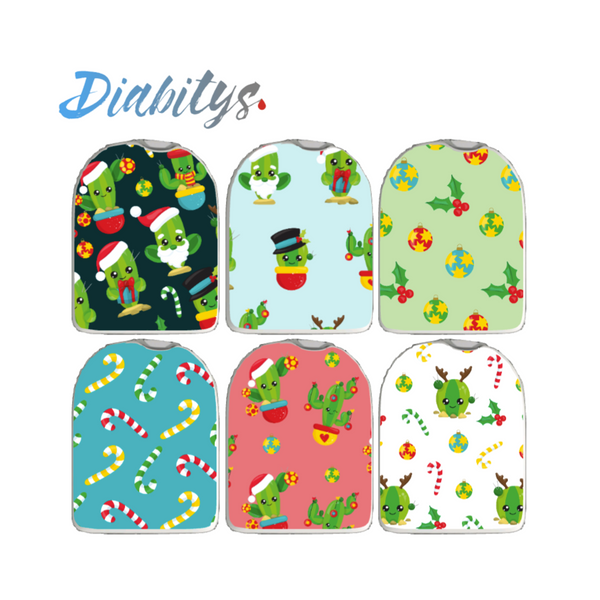 Omnipod Insulin Pump 6 Pack Wrap Stickers - Christmas Cactus