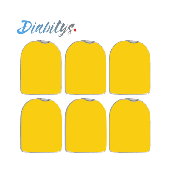 Omnipod Insulin Pump 6 Pack Wrap Stickers - Yellow