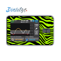 T:slimx2 Insulin Pump Sticker - Neon Safari Black Stripe