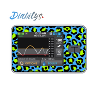 T:slimx2 Insulin Pump Sticker - Neon Safari Blue