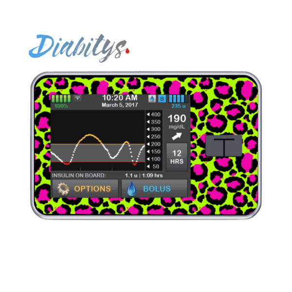 T:slimx2 Insulin Pump Sticker - Neon Safari Green