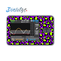 T:slimx2 Insulin Pump Sticker - Neon Safari Purple