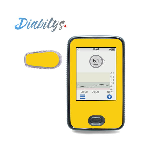 Dexcom G6 Receiver Sticker & 1 Transmitter Sticker - Yellow