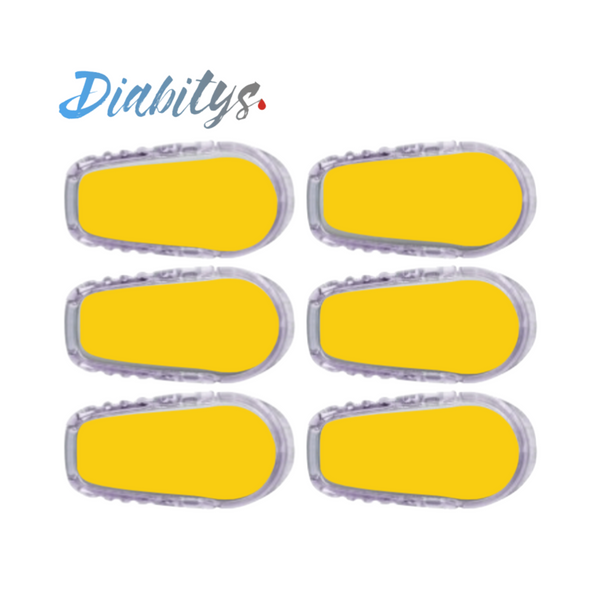 Dexcom G6/One Transmitter 6 Pack of Stickers - Yellow