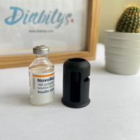 Insulin Vial Silicone Protector - Black