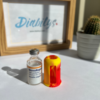 Insulin Vial Silicone Protector - Red/Yellow