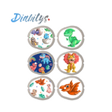 Dexcom G7 CGM 6 Pack Stickers - Baby Dinos