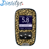 Accu-chek Guide Meter Sticker - Gold Leopard