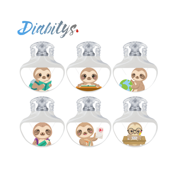 Guardian 4 CGM 6 Pack Stickers - School Sloths – Diabitys