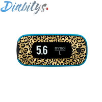 WaveSense Jazz Wireless Blood Glucose Meter Sticker - Gold Leopard